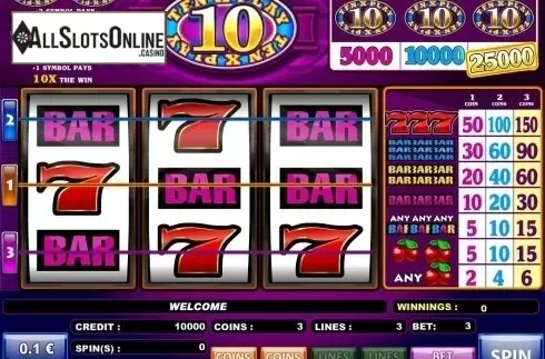 Game Screen. 10x Play (iSoftBet) from iSoftBet