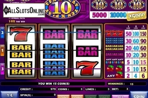 Game Screen. 10x Play (iSoftBet) from iSoftBet