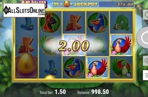 Win Screen . 15 Golden Eggs from Booongo
