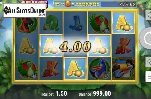 Win Screen 2. 15 Golden Eggs from Booongo