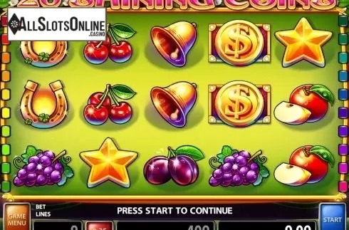 Reels screen. 20 Shining Coins from Casino Technology
