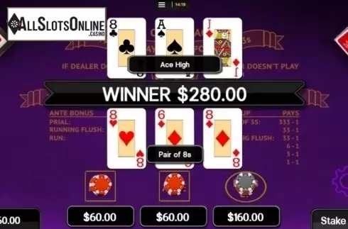 Game Screen. 3 Card Brag (CORE Gaming) from CORE Gaming