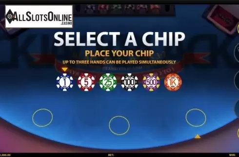 Start Screen. 3 Hand Blackjack (HungryBear) from HungryBear