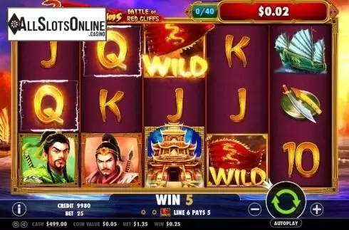 Screen 4. 3 Kingdoms – Battle of Red Cliffs from Pragmatic Play