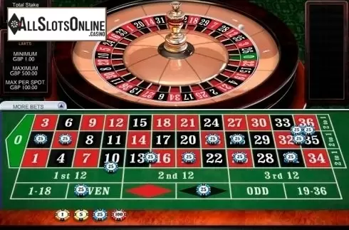 Game Screen 2. 3D Roulette Premium from Playtech