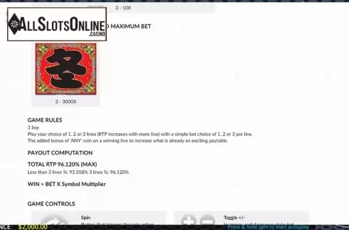 Paytable 2. 4 Seasons: Winter from Maverick