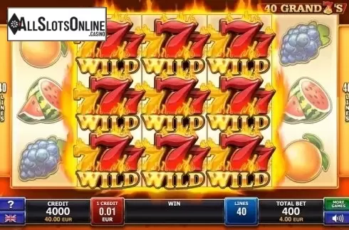 Game Screen. 40 Grand Sevens from FUGA Gaming