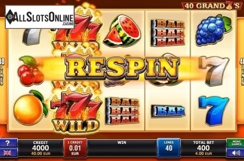 Respin. 40 Grand Sevens from FUGA Gaming