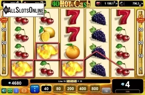 Win screen 2. 40 Hot and Cash from EGT