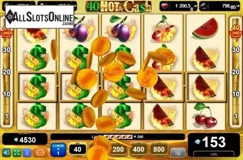 Wild win screen. 40 Hot and Cash from EGT