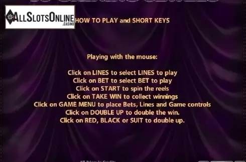 Paytable 6. 40 Shining Jewels from Casino Technology