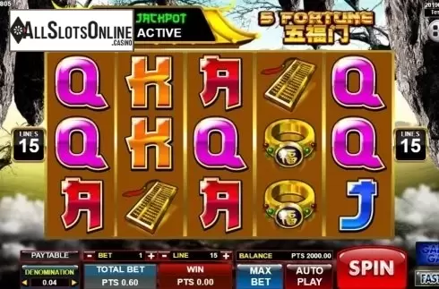 Reel Screen. 5 Fortune from Spadegaming