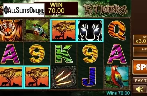 Game workflow 2. 5 Tigers from PlayStar