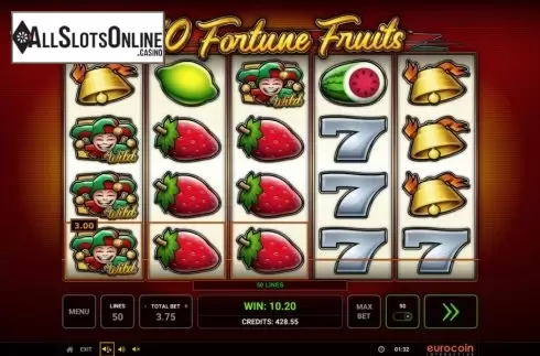 Win Screen 2. 50 Fortune Fruits from Eurocoin Interactive