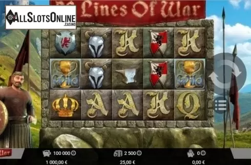 Game Workflow screen . 50 Lines Of War from MrSlotty