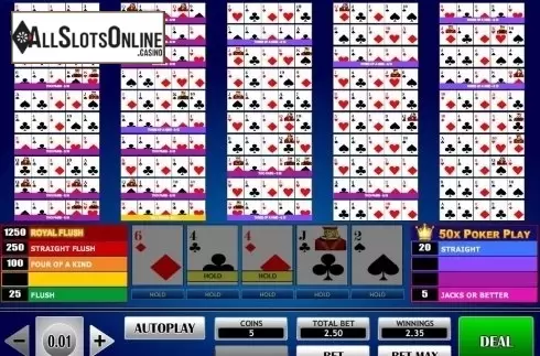 Game Screen. 50x Poker Play Poker from iSoftBet
