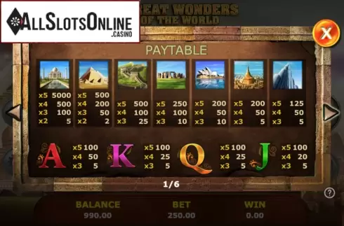 7 Great Wonders. 7 Great Wonders Of The World from 888 Gaming