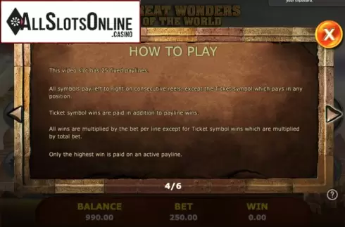 7 Great Wonders. 7 Great Wonders Of The World from 888 Gaming