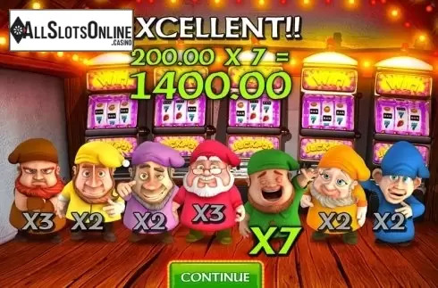 Screen5. 7 Lucky Dwarfs from Leander Games