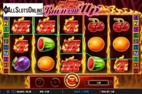 Win Screen 1. 777 Burn' Em Up from Red7