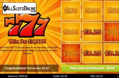 Win Screen 2. 777 (Gluck Games) from Gluck Games