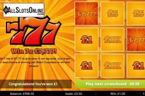 Win Screen 3. 777 (Gluck Games) from Gluck Games