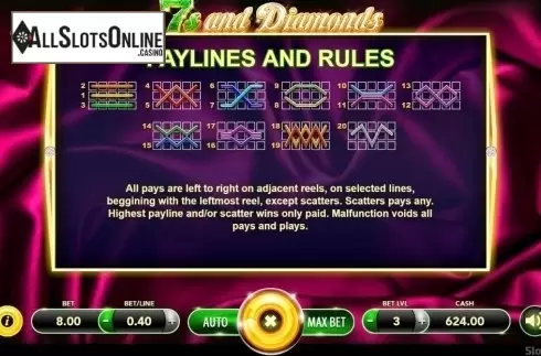 Lines. 7s and Diamonds from SlotVision