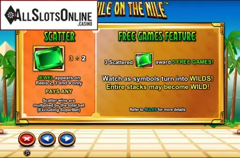 Paytable 2. A While On The Nile from NextGen