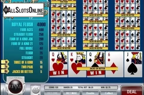 Game Screen 5. Aces and Faces (Rival) from Rival Gaming