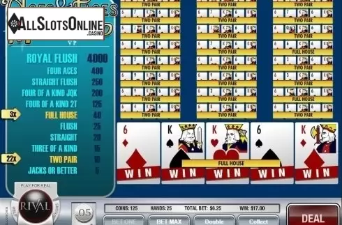 Game Screen 8. Aces and Faces (Rival) from Rival Gaming