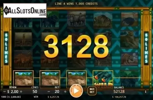 Win Screen. Africa Run from KA Gaming