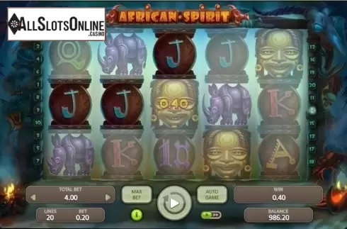 Win Screen . African Spirit (Booongo) from Booongo