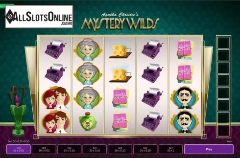 Game Workflow screen. Agatha Christie's Mystery Wilds from Gamesys
