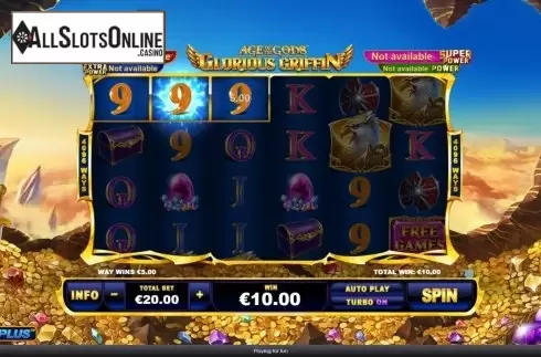 Win Screen 2. Age Of The Gods Glorious Griffin from Playtech Origins