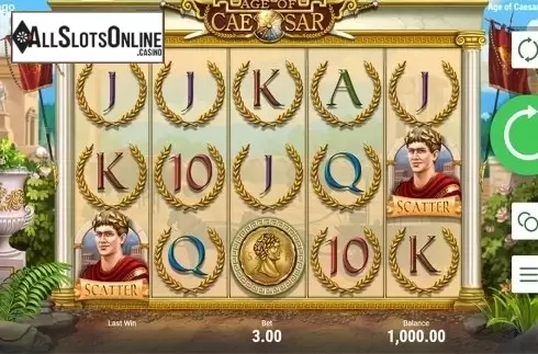 Reels screen. Age of Caesar from Booongo