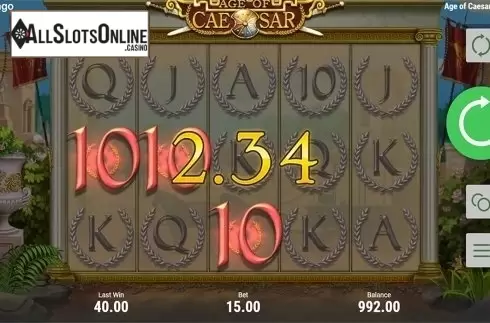 Win screen 2. Age of Caesar from Booongo
