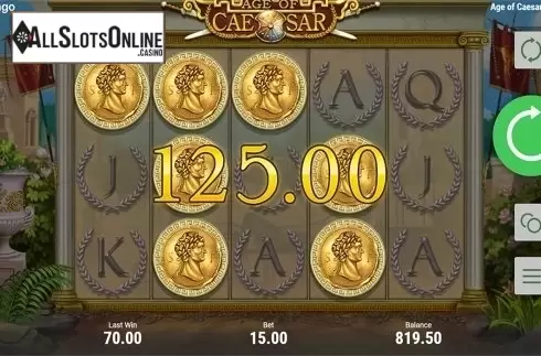 Win screen 3. Age of Caesar from Booongo