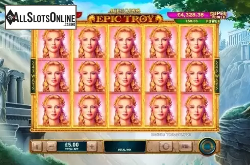 Respins Feature 1. Age of the Gods Epic Troy from Playtech