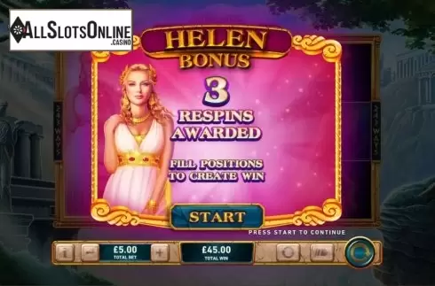 Respins Feature 2. Age of the Gods Epic Troy from Playtech
