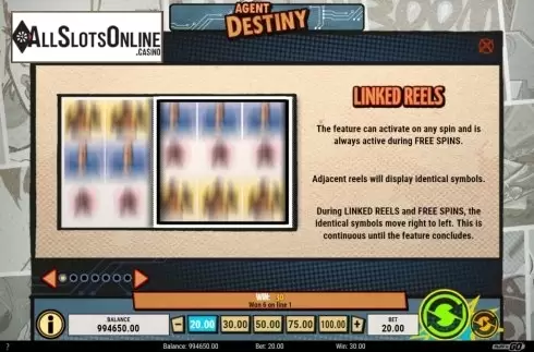 Features. Agent Destiny from Play'n Go