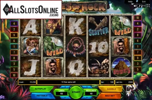 Reel Screen. Ages of Rock (Platin Gaming) from Platin Gaming