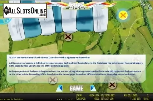 Paytable 3. Air Force HD from World Match