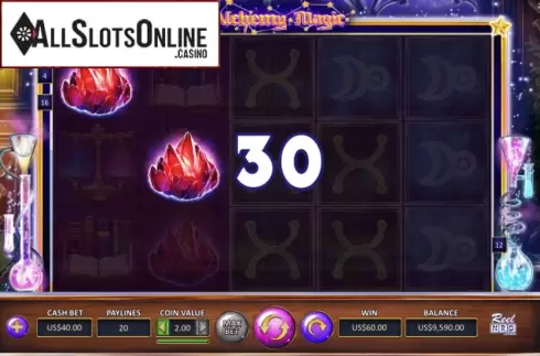 Win Screen. Alchemy Magic from ReelNRG