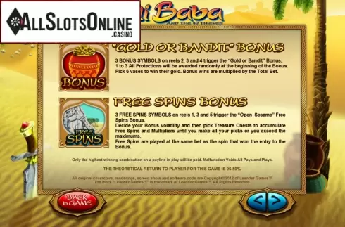 Paytable 2. Ali Baba (XIN Gaming) from XIN Gaming