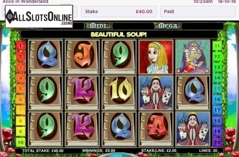 Reel Screen. Alice in Wonderland (OpenBet) from OpenBet