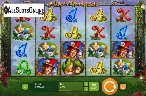 Screen 1. Alice in Wonderslots from Playson