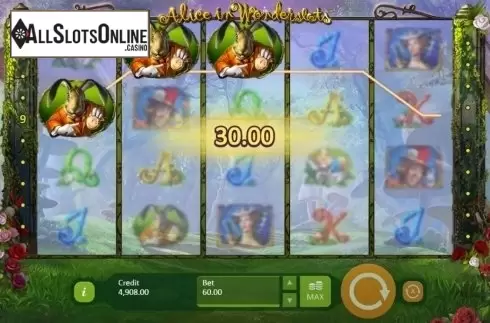 Screen 2. Alice in Wonderslots from Playson