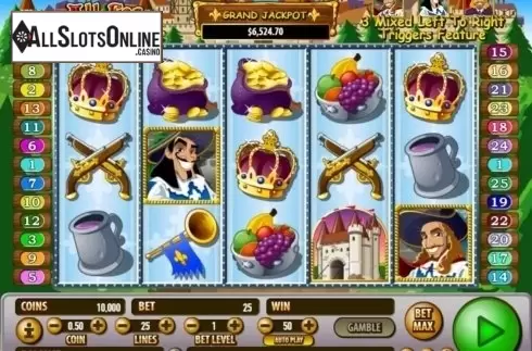 Game Workflow screen. All For One from Habanero