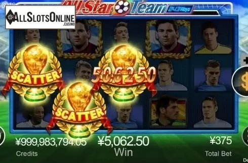Win Screen. All Star Team from CQ9Gaming