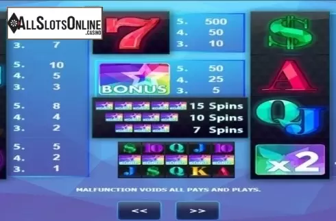 Paytable 1. All Ways Win from Amatic Industries